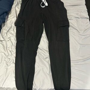 Black Cargo Jogger Pants